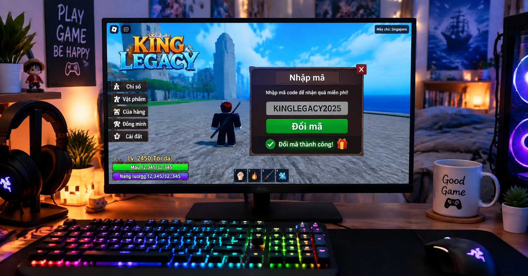 Hướng dẫn chi tiết cách nhập code king legacy hiệu quả nhất - image 2