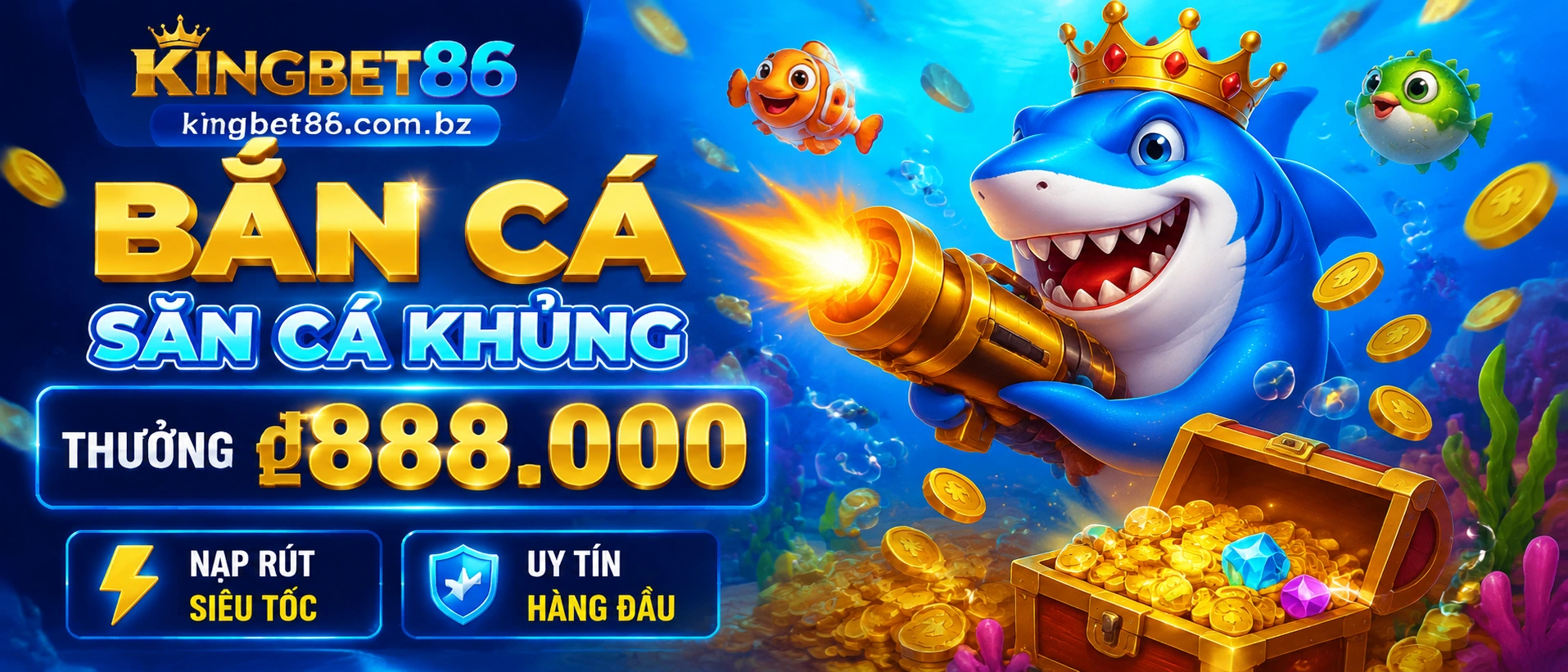 Bắn Cá Jackpot với giao diện phòng thưởng lớn