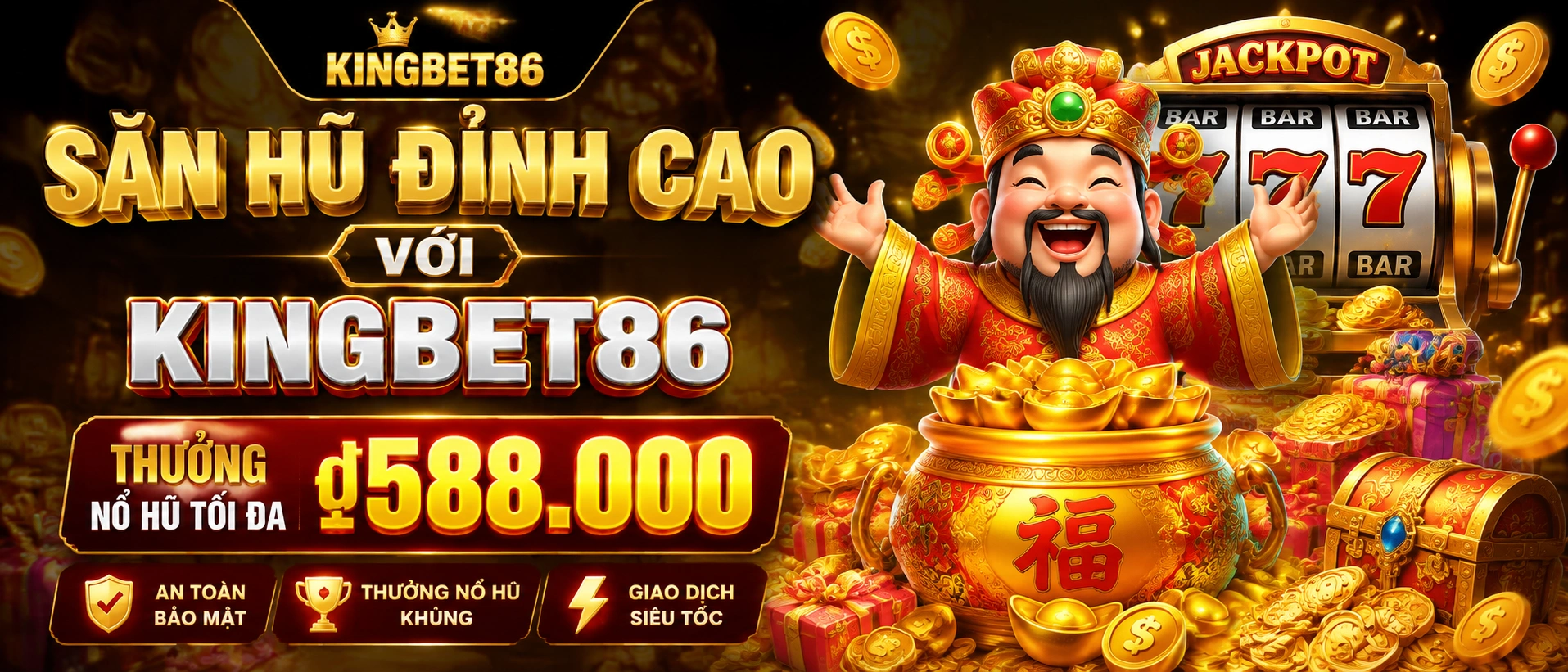 Giao diện Nổ Hũ kingbet86 với danh mục game slot nổi bật