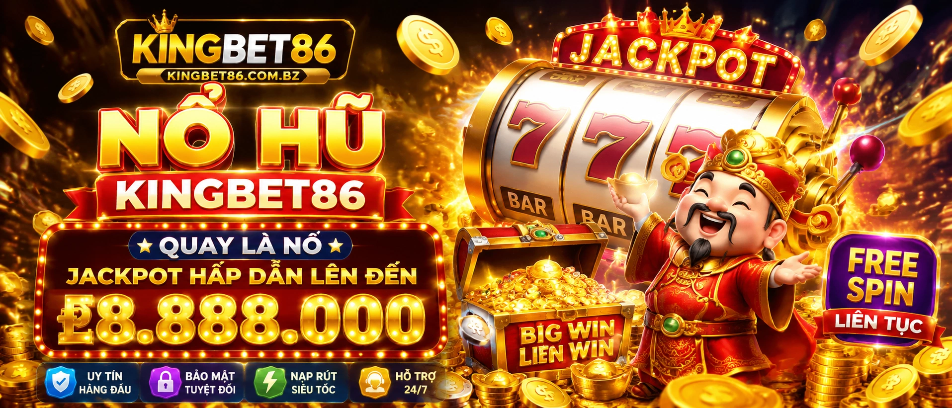 Kingbet86 slot và nổ hũ